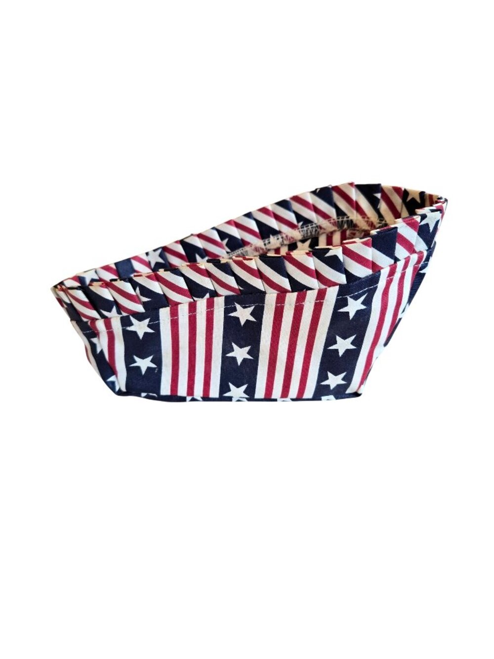 Longaberger 1996 All American Mini Vegetable Basket Stars & Stripes Fabric Liner
